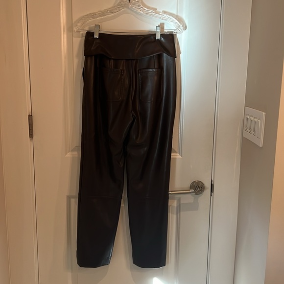 Jonathan Simkhai - Tessa Vegan Leather Tie Waist Pant In Brown - Picture 8 of 10